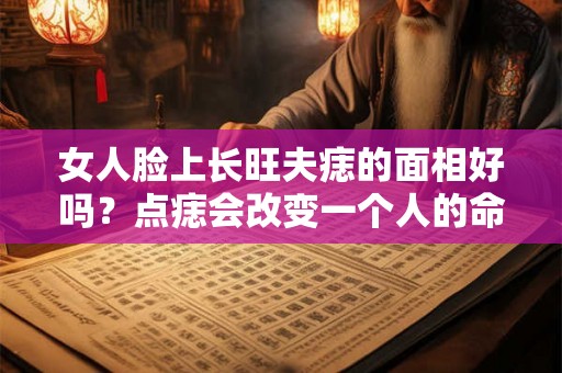 女人脸上长旺夫痣的面相好吗？点痣会改变一个人的命运吗？
