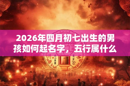 2026年四月初七出生的男孩如何起名字，五行属什么