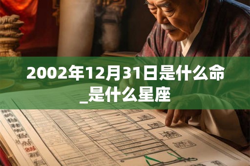 2002年12月31日是什么命_是什么星座
