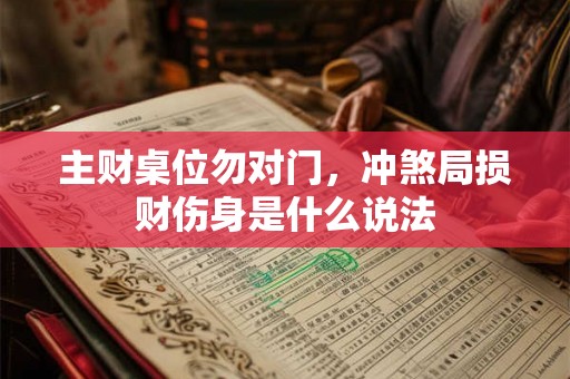 主财桌位勿对门，冲煞局损财伤身是什么说法