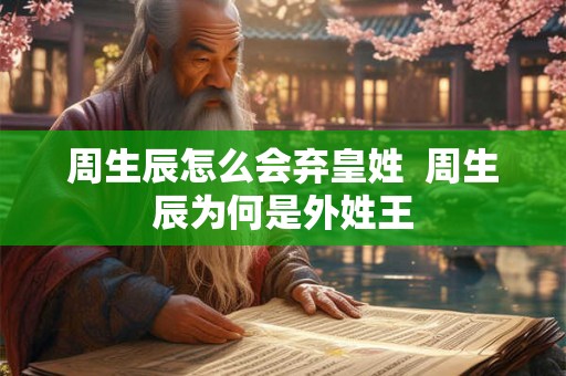 周生辰怎么会弃皇姓  周生辰为何是外姓王