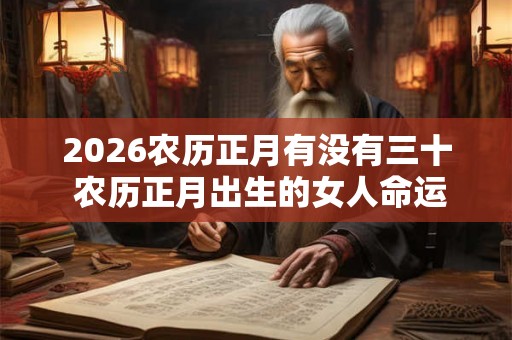 2026农历正月有没有三十 农历正月出生的女人命运 2026农历正月有没有三十 农历正月出生的女人命运