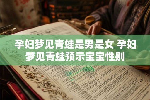 孕妇梦见青蛙是男是女 孕妇梦见青蛙预示宝宝性别
