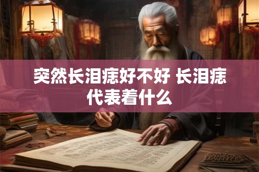 突然长泪痣好不好 长泪痣代表着什么