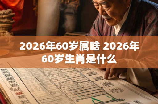2026年60岁属啥 2026年60岁生肖是什么