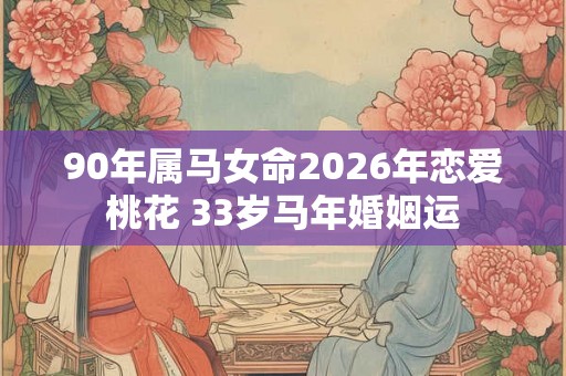 90年属马女命2026年恋爱桃花 33岁马年婚姻运 90年属马女命2026年恋爱桃花 33岁马年婚姻运