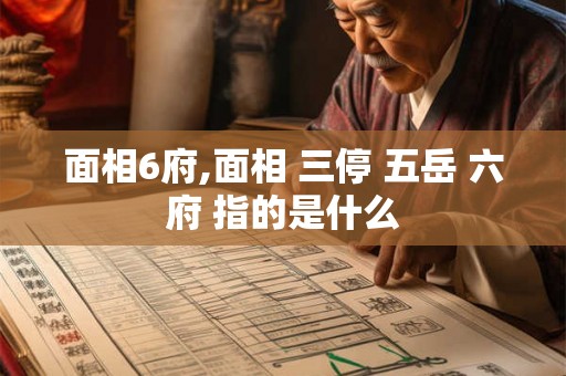 面相6府,面相 三停 五岳 六府 指的是什么