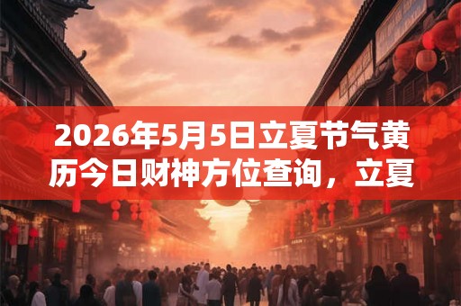 2026年5月5日立夏节气黄历今日财神方位查询，立夏日子好不好？