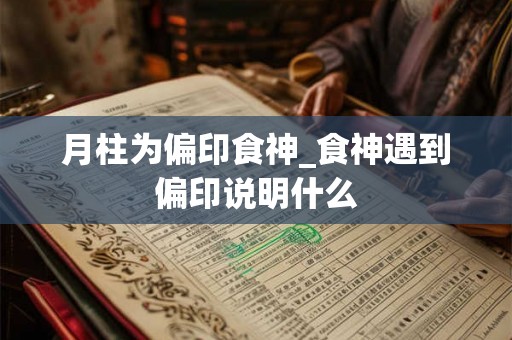 月柱为偏印食神_食神遇到偏印说明什么