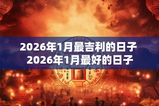 2026年1月最吉利的日子 2026年1月最好的日子 2026年1月最吉利的日子 2026年1月最好的日子