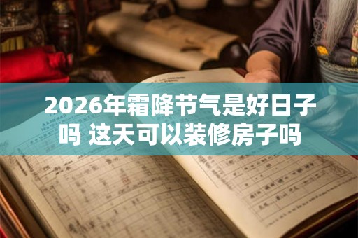 2026年霜降节气是好日子吗 这天可以装修房子吗