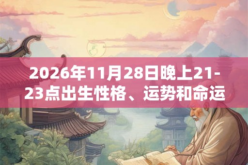 2026年11月28日晚上21-23点出生性格、运势和命运