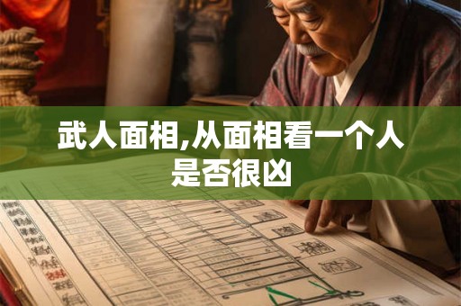 武人面相,从面相看一个人是否很凶