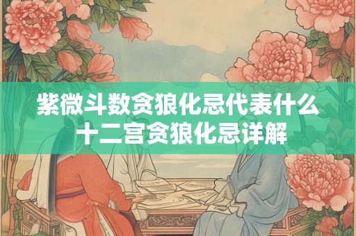 紫微斗数贪狼化忌代表什么 十二宫贪狼化忌详解