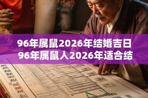 96年属鼠2026年结婚吉日 96年属鼠人2026年适合结婚的日子