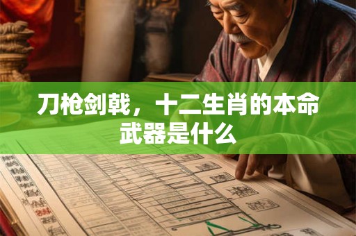 刀枪剑戟，十二生肖的本命武器是什么