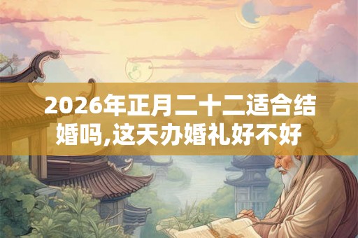 2026年正月二十二适合结婚吗,这天办婚礼好不好