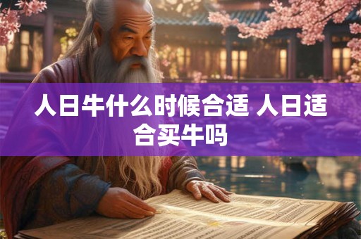 人日牛什么时候合适 人日适合买牛吗