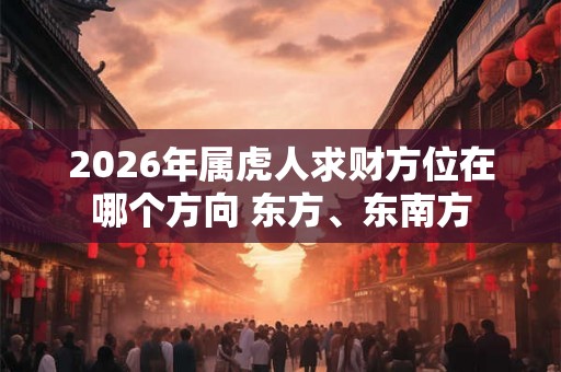 2026年属虎人求财方位在哪个方向 东方、东南方