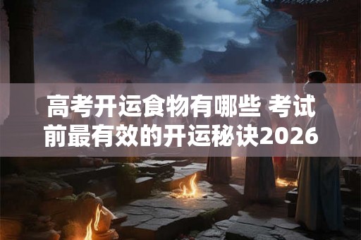 高考开运食物有哪些 考试前最有效的开运秘诀2026