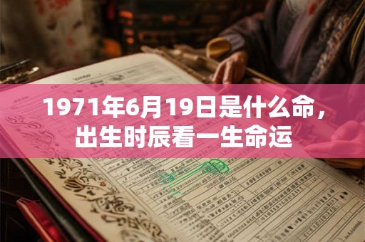 1971年6月19日是什么命，出生时辰看一生命运