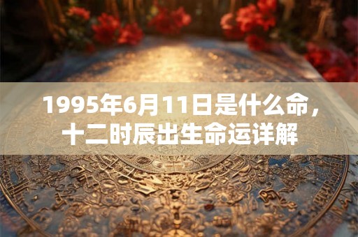 1995年6月11日是什么命，十二时辰出生命运详解