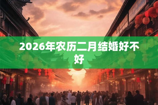 2026年农历二月结婚好不好