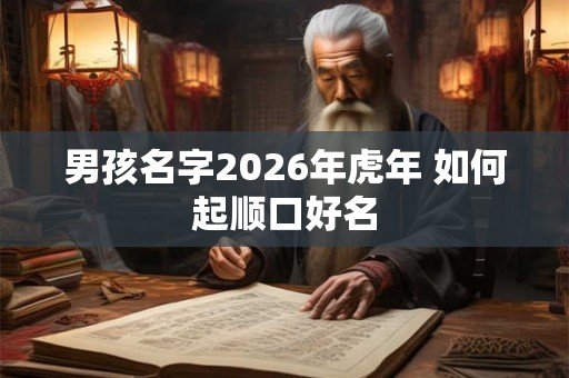 男孩名字2026年虎年 如何起顺口好名