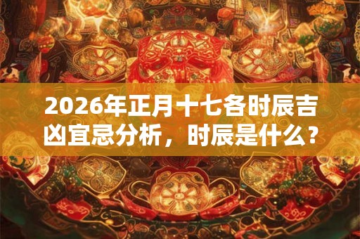 2026年正月十七各时辰吉凶宜忌分析,时辰是什么? 2026年正月十七各时辰吉凶宜忌分析,时辰是什么?
