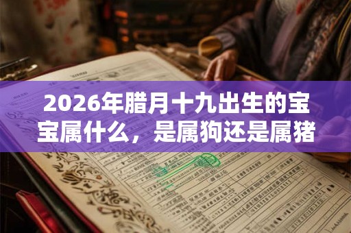 2026年腊月十九出生的宝宝属什么，是属狗还是属猪？