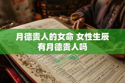 月德贵人的女命 女性生辰有月德贵人吗
