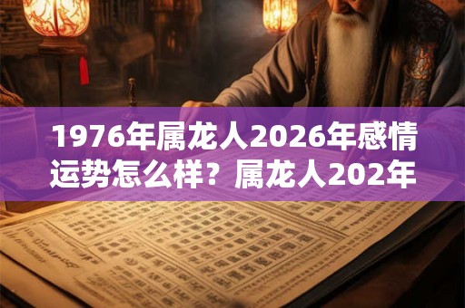 1976年属龙人2026年感情运势怎么样？属龙人202年桃花方位