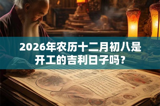 2026年农历十二月初八是开工的吉利日子吗？