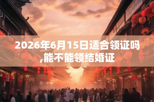2026年6月15日适合领证吗,能不能领结婚证