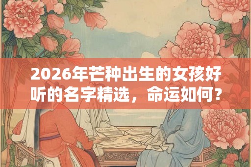 2026年芒种出生的女孩好听的名字精选，命运如何？