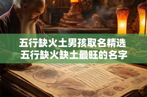 五行缺火土男孩取名精选 五行缺火缺土最旺的名字 五行缺火土男孩取名精选 五行缺火缺土最旺的名字