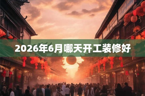 2026年6月哪天开工装修好