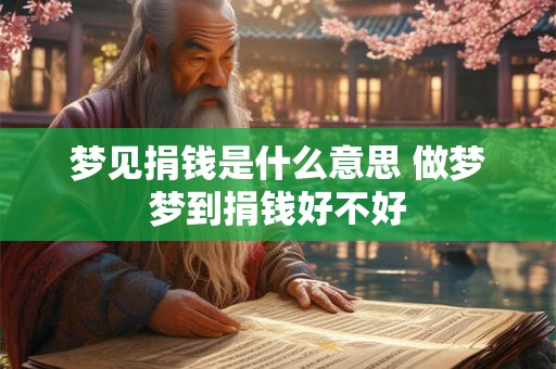 梦见捐钱是什么意思 做梦梦到捐钱好不好