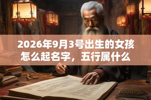 2026年9月3号出生的女孩怎么起名字，五行属什么