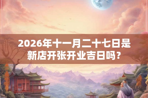 2026年十一月二十七日是新店开张开业吉日吗？