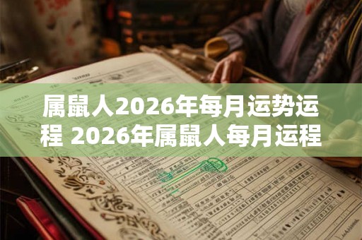 属鼠人2026年每月运势运程 2026年属鼠人每月运程如何
