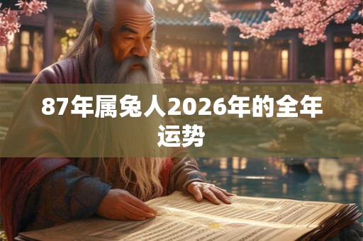 87年属兔人2026年的全年运势