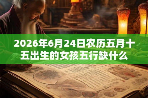2026年6月24日农历五月十五出生的女孩五行缺什么