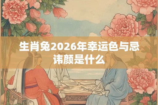 生肖兔2026年幸运色与忌讳颜是什么