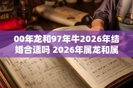 00年龙和97年牛2026年结婚合适吗 2026年属龙和属牛可以结婚吗