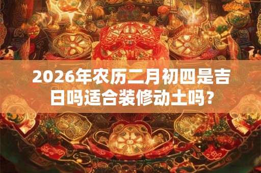 2026年农历二月初四是吉日吗适合装修动土吗？
