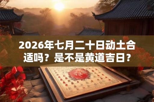 2026年七月二十日动土合适吗?是不是黄道吉日? 2026年七月二十日动土合适吗?是不是黄道吉日?