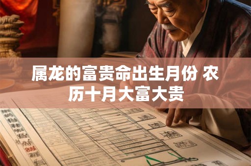 属龙的富贵命出生月份 农历十月大富大贵