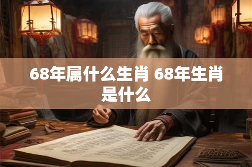 68年属什么生肖 68年生肖是什么