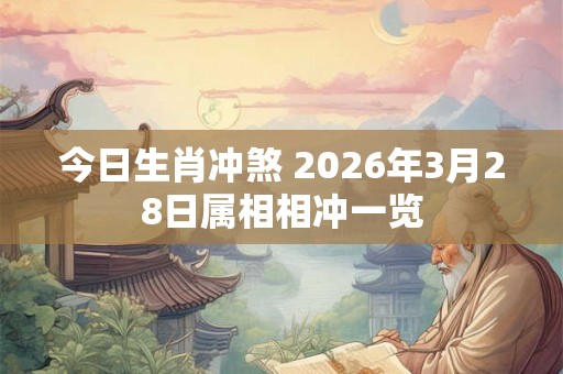 今日生肖冲煞 2026年3月28日属相相冲一览 今日生肖冲煞 2026年3月28日属相相冲一览